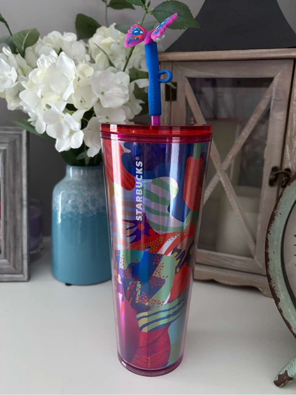 Starbucks Summer 2024 Butterfly Tumbler Cold Cup 24 Oz